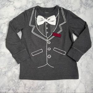 BABY GAP Graphic The Bachelor Tuxedo Bow Tie Shirt Top 5